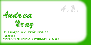 andrea mraz business card